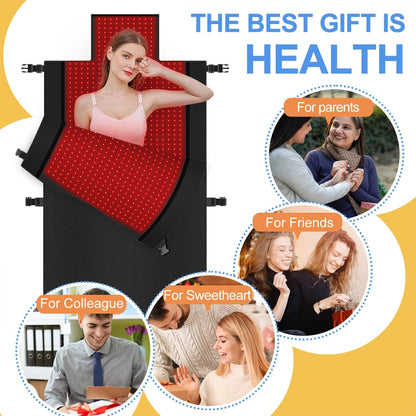 2025 New Dual Wavelength LED Beads 660Nm&850Nm Red Light Therapy Mat Full Body Used to Relieve Pain 73''X 33''